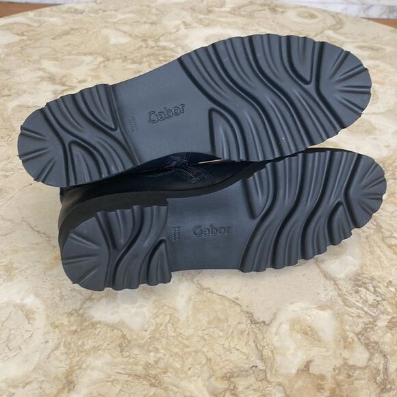 Gabor Black Leather Biker Boots - As New - Picture 10 of 14